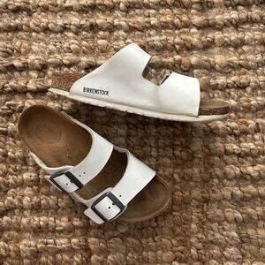 Birkenstock Arizona White Sandals Youth US 2–2.5 EU 33 Big Kids Double Strap